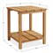 Casafield Adirondack Side Table, Cedar Wood Outdoor End Table with Shelf for Patio, Deck, Lawn and Garden